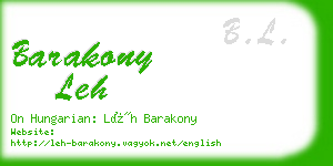 barakony leh business card